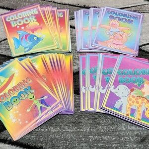 ASSORTED 72 PC. FUN PAPER COLORING BOOKS BUNDLE